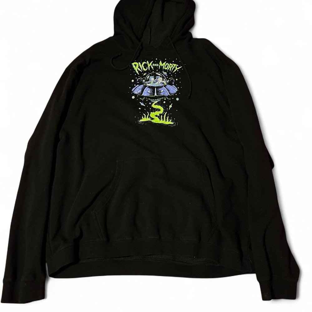 Rick and Morty Black Graphic Hoodie